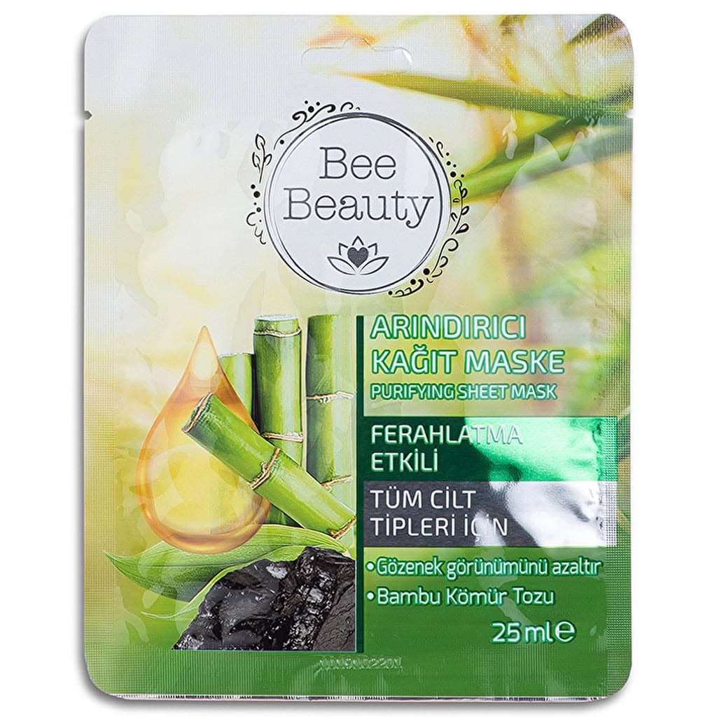 Bee Beauty Masque en Tissu Purifiant au Charbon de Bambou